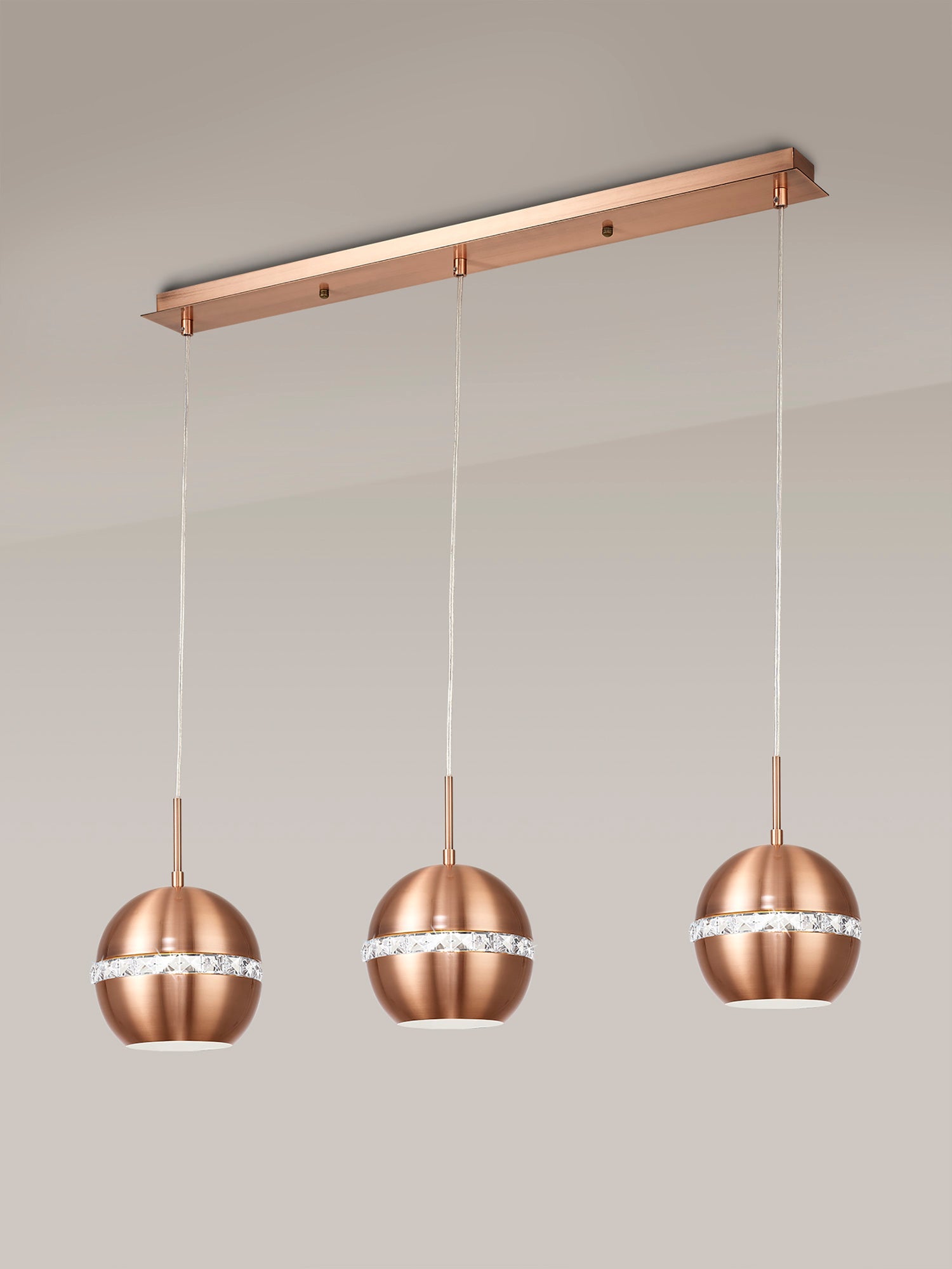 Diyas - Andrea Pendant 3 Light Bar - Luminosity Designs Ltd