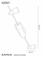 Diyas - Anna 4 Bar Spot - Luminosity Designs Ltd