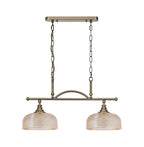 Luminosity Designs - Antique Brass Sledmere 2 Light Bar (Converts to Semi Flush) 2x E27 - Luminosity Designs Ltd
