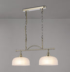 Luminosity Designs - Antique Brass Sledmere 2 Light Bar (Converts to Semi Flush) 2x E27 - Luminosity Designs Ltd
