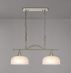 Luminosity Designs - Antique Brass Sledmere 2 Light Bar (Converts to Semi Flush) 2x E27 - Luminosity Designs Ltd