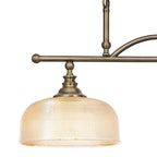 Luminosity Designs - Antique Brass Sledmere 2 Light Bar (Converts to Semi Flush) 2x E27 - Luminosity Designs Ltd