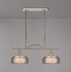 Luminosity Designs - Antique Brass Sledmere 2 Light Bar (Converts to Semi Flush) 2x E27 - Luminosity Designs Ltd