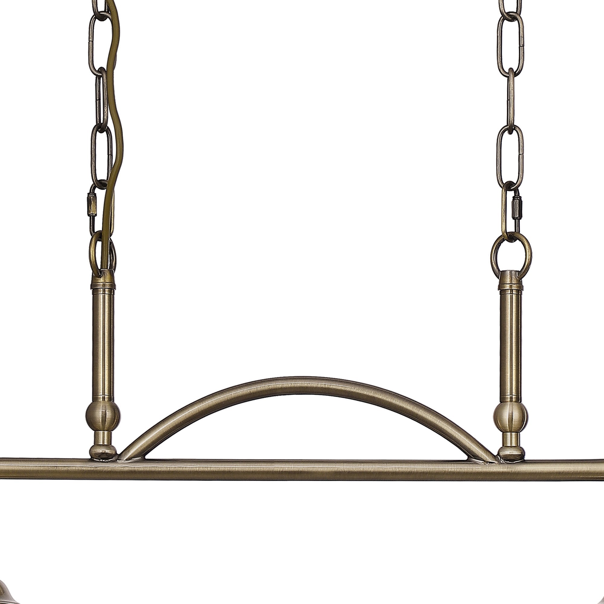 Luminosity Designs - Antique Brass Sledmere 2 Light Bar (Converts to Semi Flush) 2x E27 - Luminosity Designs Ltd
