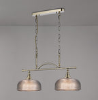 Luminosity Designs - Antique Brass Sledmere 2 Light Bar (Converts to Semi Flush) 2x E27 - Luminosity Designs Ltd
