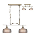 Luminosity Designs - Antique Brass Sledmere 2 Light Bar (Converts to Semi Flush) 2x E27 - Luminosity Designs Ltd