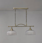 Luminosity Designs - Antique Brass Sledmere 2 Light Bar (Converts to Semi Flush) 2x E27 - Luminosity Designs Ltd