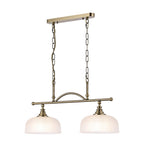 Luminosity Designs - Antique Brass Sledmere 2 Light Bar (Converts to Semi Flush) 2x E27 - Luminosity Designs Ltd
