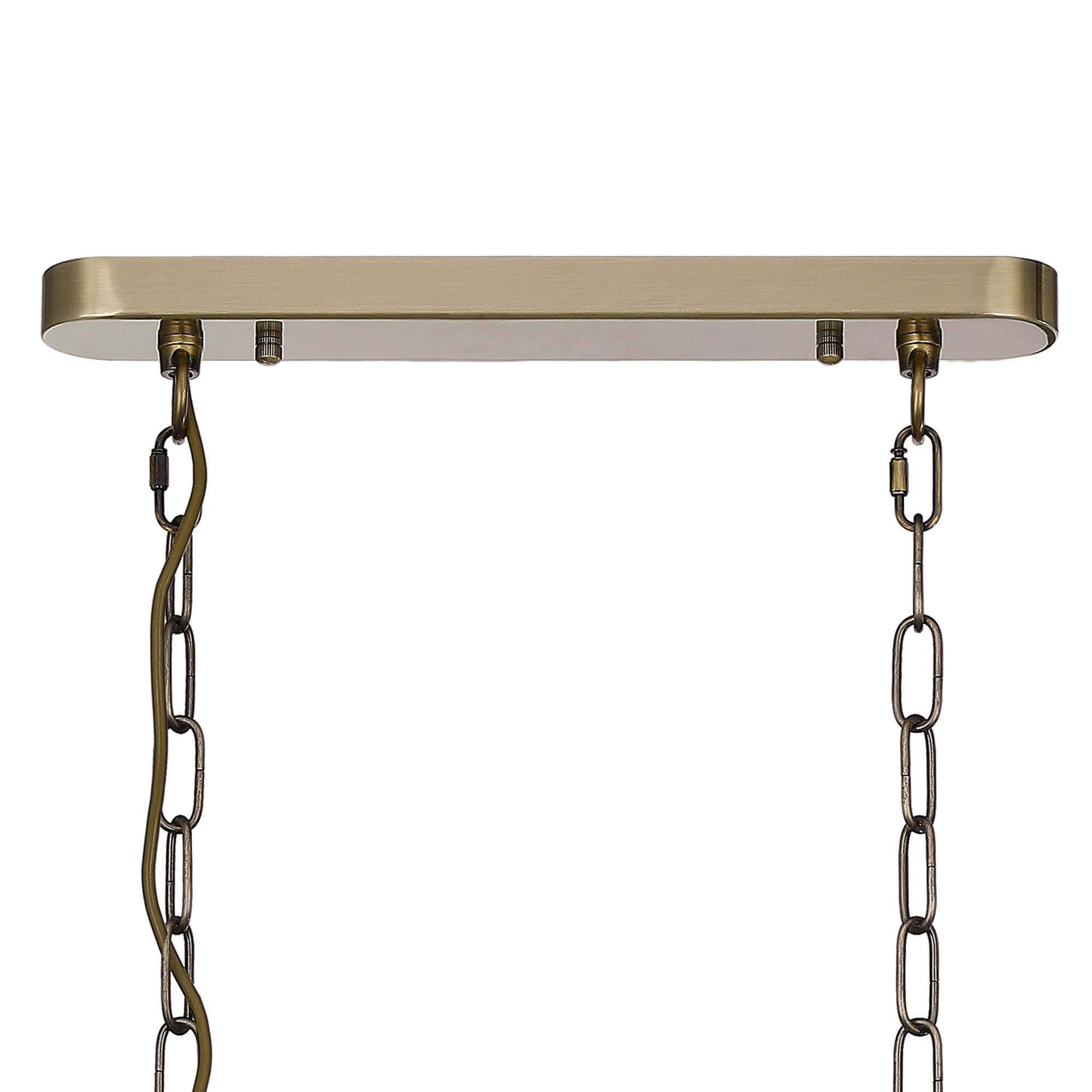 Luminosity Designs - Antique Brass Sledmere 2 Light Bar (Converts to Semi Flush) 2x E27 - Luminosity Designs Ltd