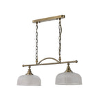 Luminosity Designs - Antique Brass Sledmere 2 Light Bar (Converts to Semi Flush) 2x E27 - Luminosity Designs Ltd