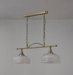 Luminosity Designs - Antique Brass Sledmere 2 Light Bar (Converts to Semi Flush) 2x E27 - Luminosity Designs Ltd