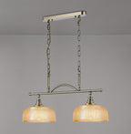 Luminosity Designs - Antique Brass Sledmere 2 Light Bar (Converts to Semi Flush) 2x E27 - Luminosity Designs Ltd