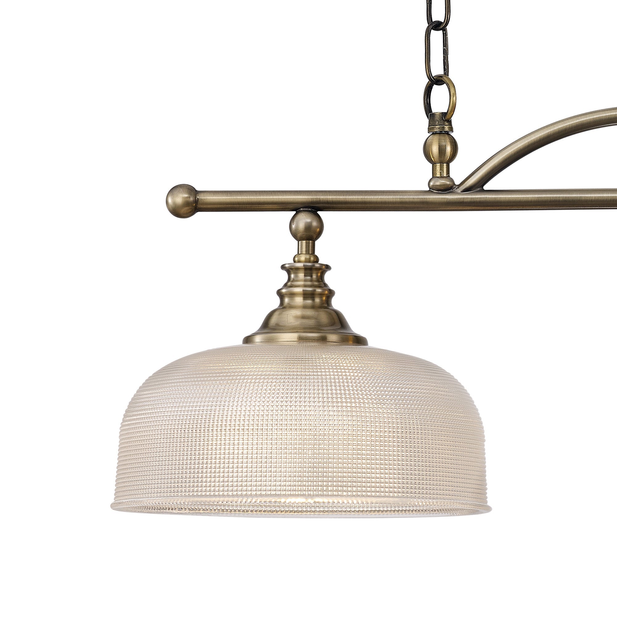 Luminosity Designs - Antique Brass Sledmere 2 Light Bar (Converts to Semi Flush) 2x E27 - Luminosity Designs Ltd