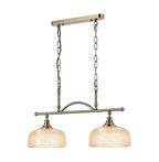 Luminosity Designs - Antique Brass Sledmere 2 Light Bar (Converts to Semi Flush) 2x E27 - Luminosity Designs Ltd