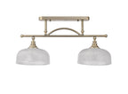 Luminosity Designs - Antique Brass Sledmere 2 Light Bar (Converts to Semi Flush) 2x E27 - Luminosity Designs Ltd