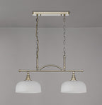 Luminosity Designs - Antique Brass Sledmere 2 Light Bar (Converts to Semi Flush) 2x E27 - Luminosity Designs Ltd