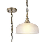 Luminosity Designs - Antique Brass Sledmere 27cm Flush/Single Pendant, 1 Light Adjustable to Semi Flush, E27 - Luminosity Designs Ltd