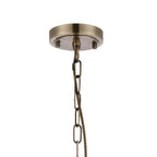 Luminosity Designs - Antique Brass Sledmere 27cm Flush/Single Pendant, 1 Light Adjustable to Semi Flush, E27 - Luminosity Designs Ltd
