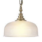 Luminosity Designs - Antique Brass Sledmere 27cm Flush/Single Pendant, 1 Light Adjustable to Semi Flush, E27 - Luminosity Designs Ltd