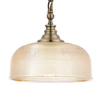 Luminosity Designs - Antique Brass Sledmere 27cm Flush/Single Pendant, 1 Light Adjustable to Semi Flush, E27 - Luminosity Designs Ltd