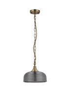 Luminosity Designs - Antique Brass Sledmere 27cm Flush/Single Pendant, 1 Light Adjustable to Semi Flush, E27 - Luminosity Designs Ltd