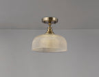 Luminosity Designs - Antique Brass Sledmere 27cm Flush/Single Pendant, 1 Light Adjustable to Semi Flush, E27 - Luminosity Designs Ltd