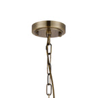 Luminosity Designs - Antique Brass Sledmere 27cm Flush/Single Pendant, 1 Light Adjustable to Semi Flush, E27 - Luminosity Designs Ltd
