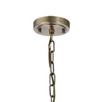 Luminosity Designs - Antique Brass Sledmere 27cm Flush/Single Pendant, 1 Light Adjustable to Semi Flush, E27 - Luminosity Designs Ltd