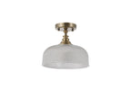 Luminosity Designs - Antique Brass Sledmere 27cm Flush/Single Pendant, 1 Light Adjustable to Semi Flush, E27 - Luminosity Designs Ltd