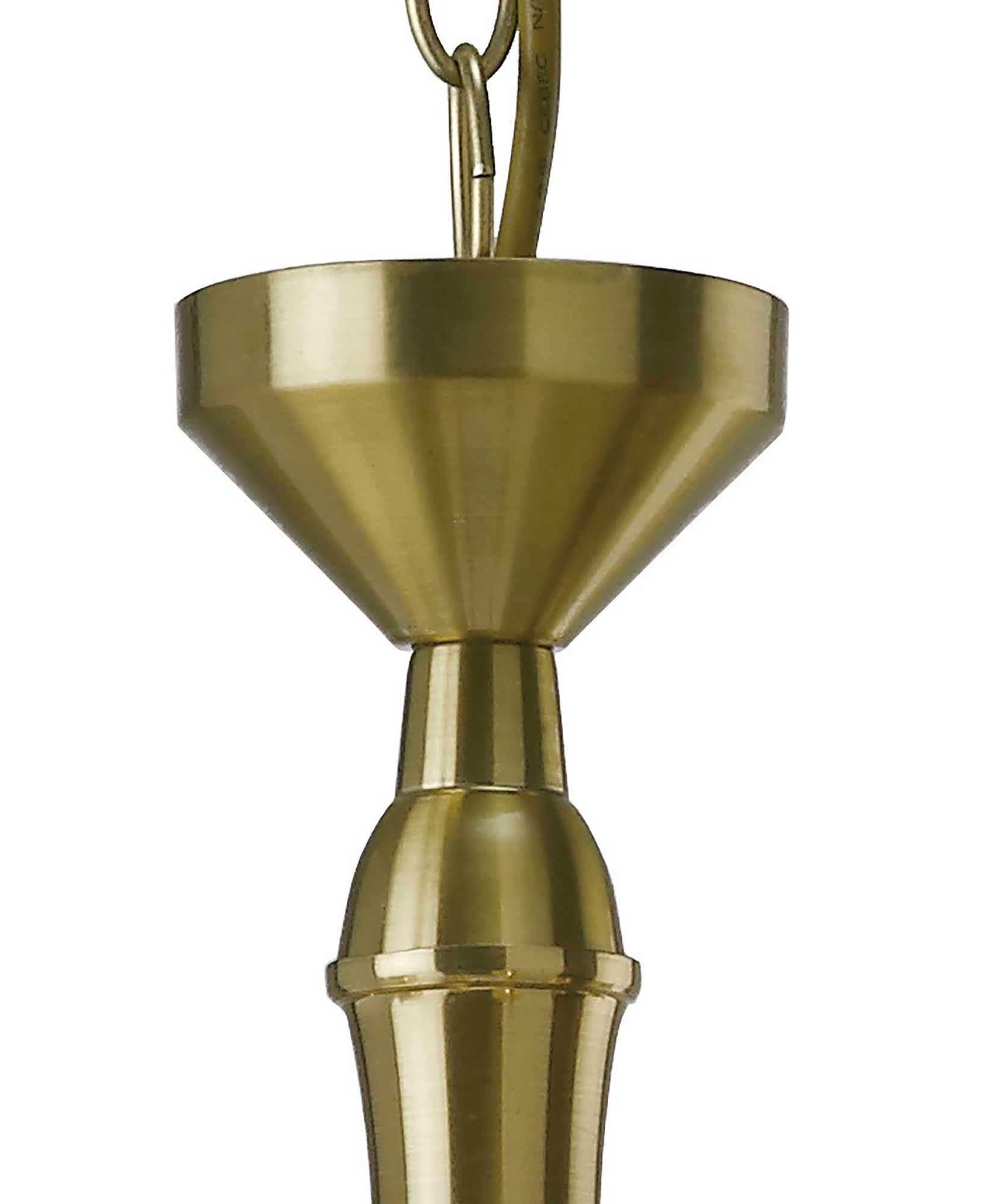 Diyas - Apollo Pendant 8 Light Satin Brass with Crystal Buttons (Diyas IL20692) - Luminosity Designs Ltd