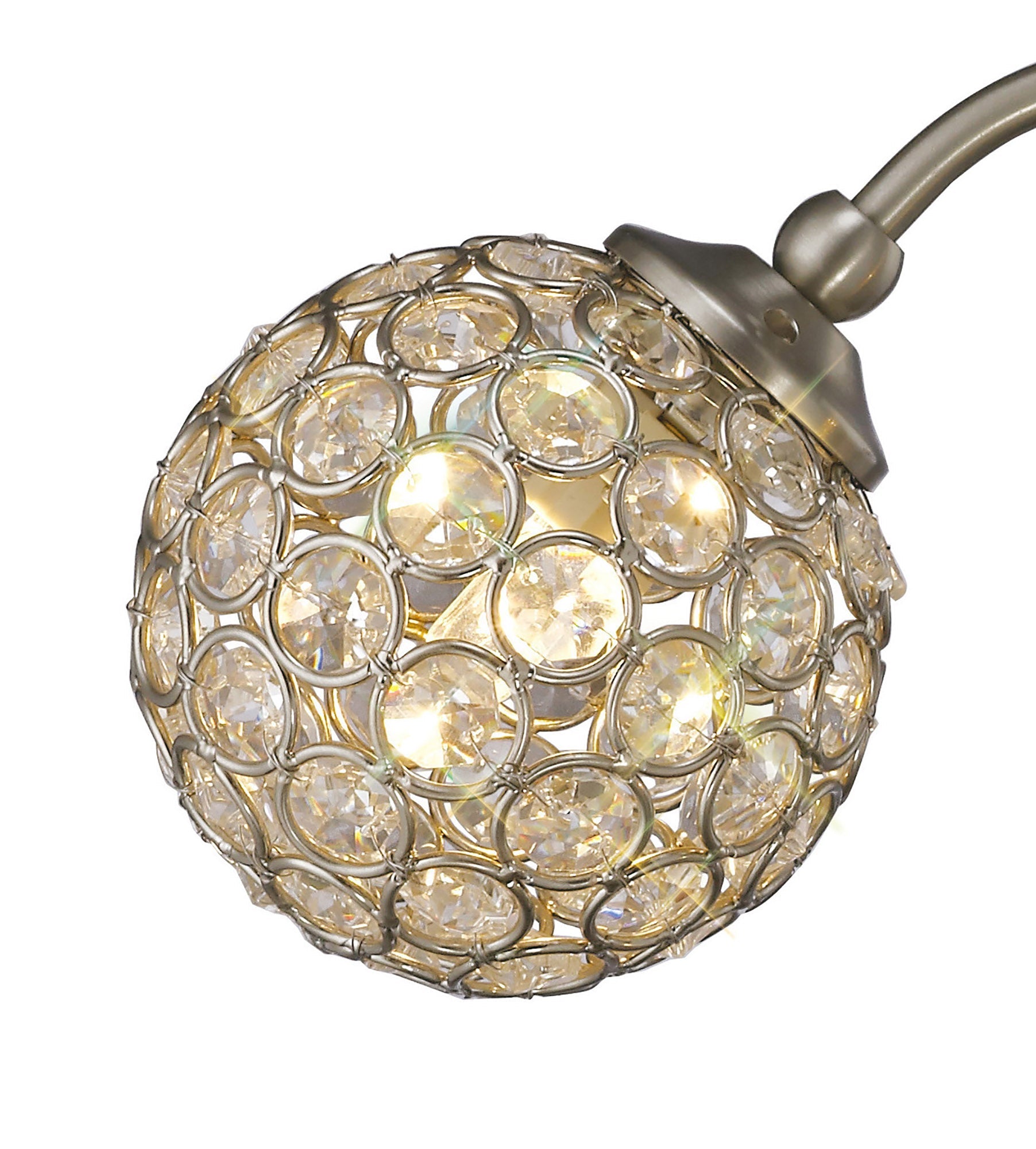 Diyas - Apollo Satin Nickel Wall Lamp - Luminosity Designs Ltd