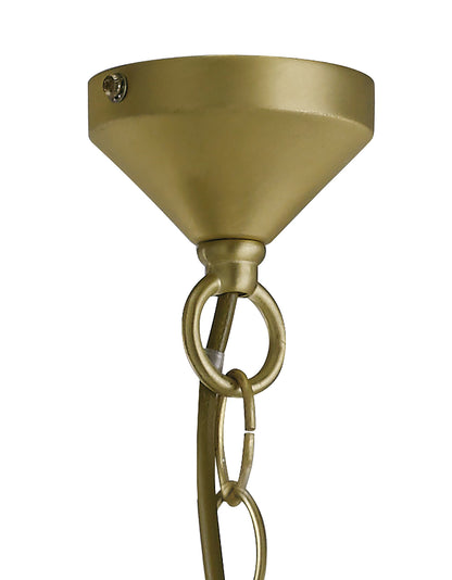 Apollo Pendant 4 Light in Satin Brass with Crystal Details  (Diyas IL20691)