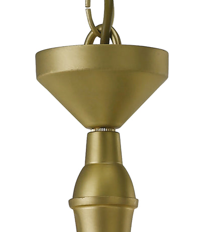 Apollo Pendant 4 Light in Satin Brass with Crystal Details  (Diyas IL20691)