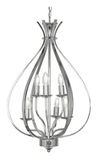 Oaks Lighting - Araba 6 Light Lantern Pendant With Curving Candle Holders, 6 x E14 (Oaks 1309/6) - Luminosity Designs Ltd