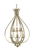 Oaks Lighting - Araba 6 Light Lantern Pendant With Curving Candle Holders, 6 x E14 (Oaks 1309/6) - Luminosity Designs Ltd