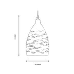 Oaks Lighting - Arbar Metal Modern Style Pendant With Cut Out Details, 1x E27 (Oaks 5312/1 P) - Luminosity Designs Ltd