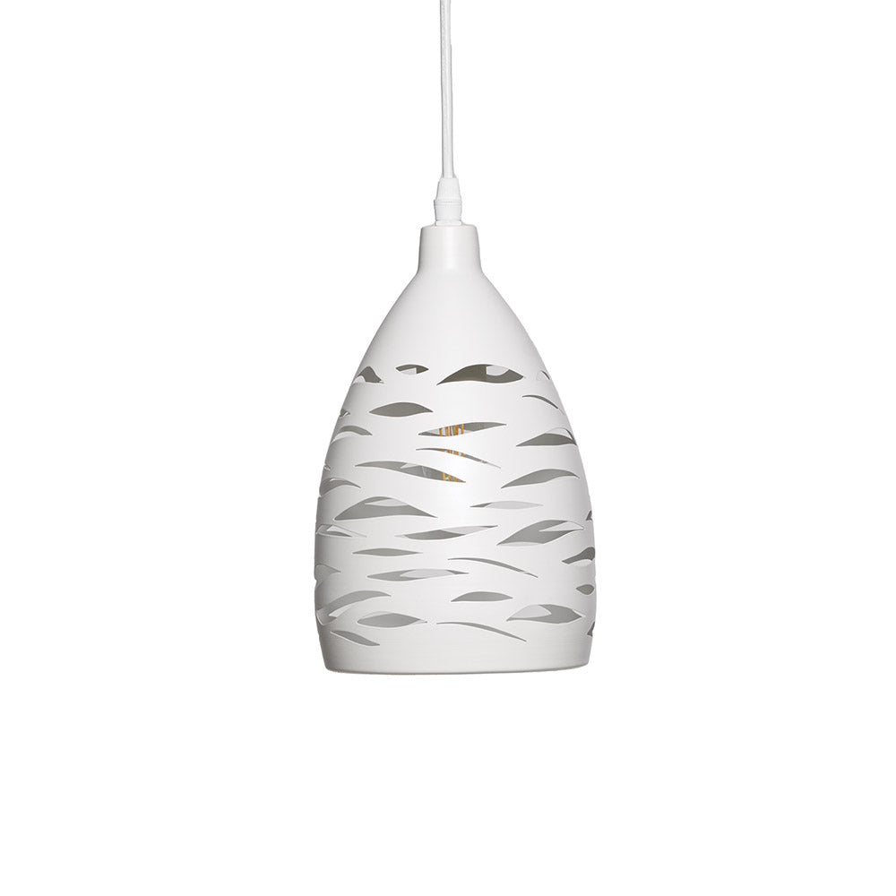 Oaks Lighting - Arbar Metal Modern Style Pendant With Cut Out Details, 1x E27 (Oaks 5312/1 P) - Luminosity Designs Ltd