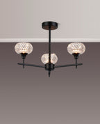 Luminosity Designs - Aria IP44 Rated Bathroom Semi Flush 3 Arm Light With Cut Glass Shades - Luminosity Designs Ltd