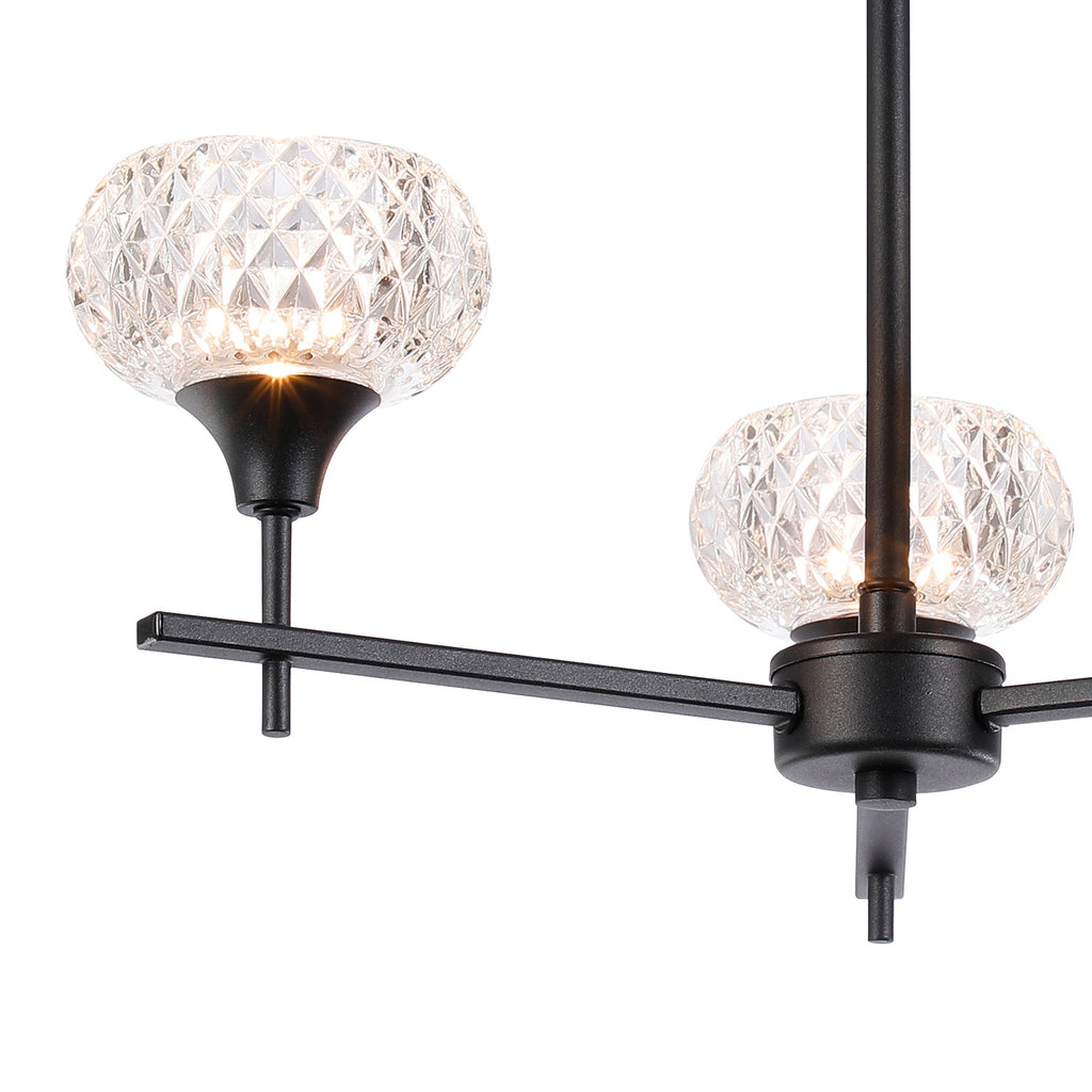 Luminosity Designs - Aria IP44 Rated Bathroom Semi Flush 3 Arm Light With Cut Glass Shades - Luminosity Designs Ltd