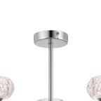 Luminosity Designs - Aria IP44 Rated Bathroom Semi Flush 3 Arm Light With Cut Glass Shades - Luminosity Designs Ltd