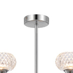 Luminosity Designs - Aria IP44 Rated Bathroom Semi Flush 5 Arm Light With Cut Glass Shades - Luminosity Designs Ltd