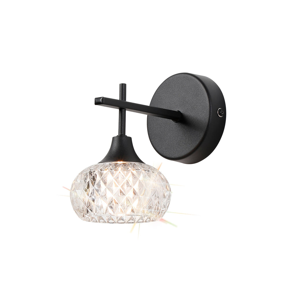 Luminosity Designs - Aria IP44 Rated Bathroom Wall Light With Cut Glass Shade - Luminosity Designs Ltd