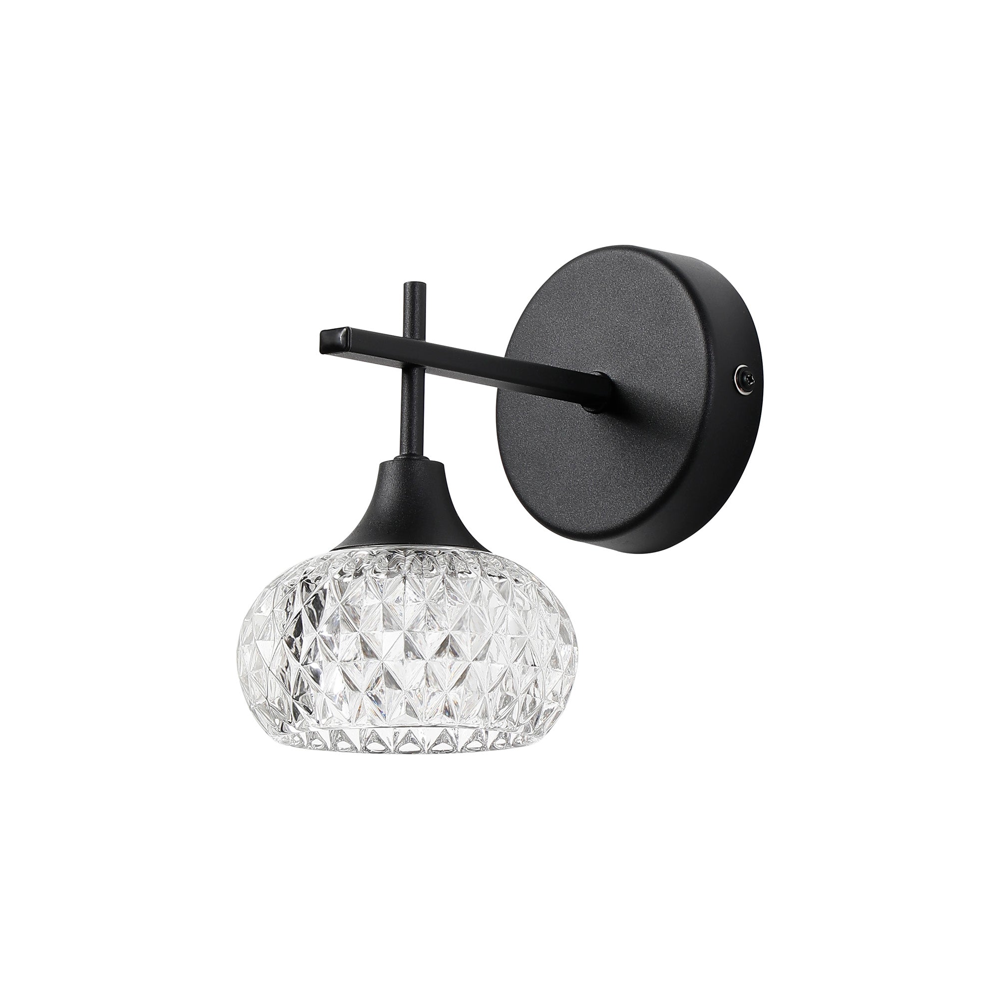 Luminosity Designs - Aria IP44 Rated Bathroom Wall Light With Cut Glass Shade - Luminosity Designs Ltd