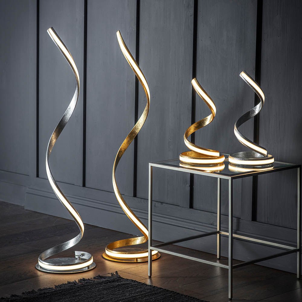 Endon - Aria Spiral Metallic LED Neon Floor Lamp (Endon 95843) - Luminosity Designs Ltd