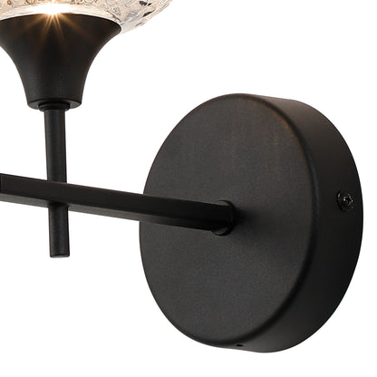 Aria IP44 Rated Bathroom Wall Light With Cut Glass Shade