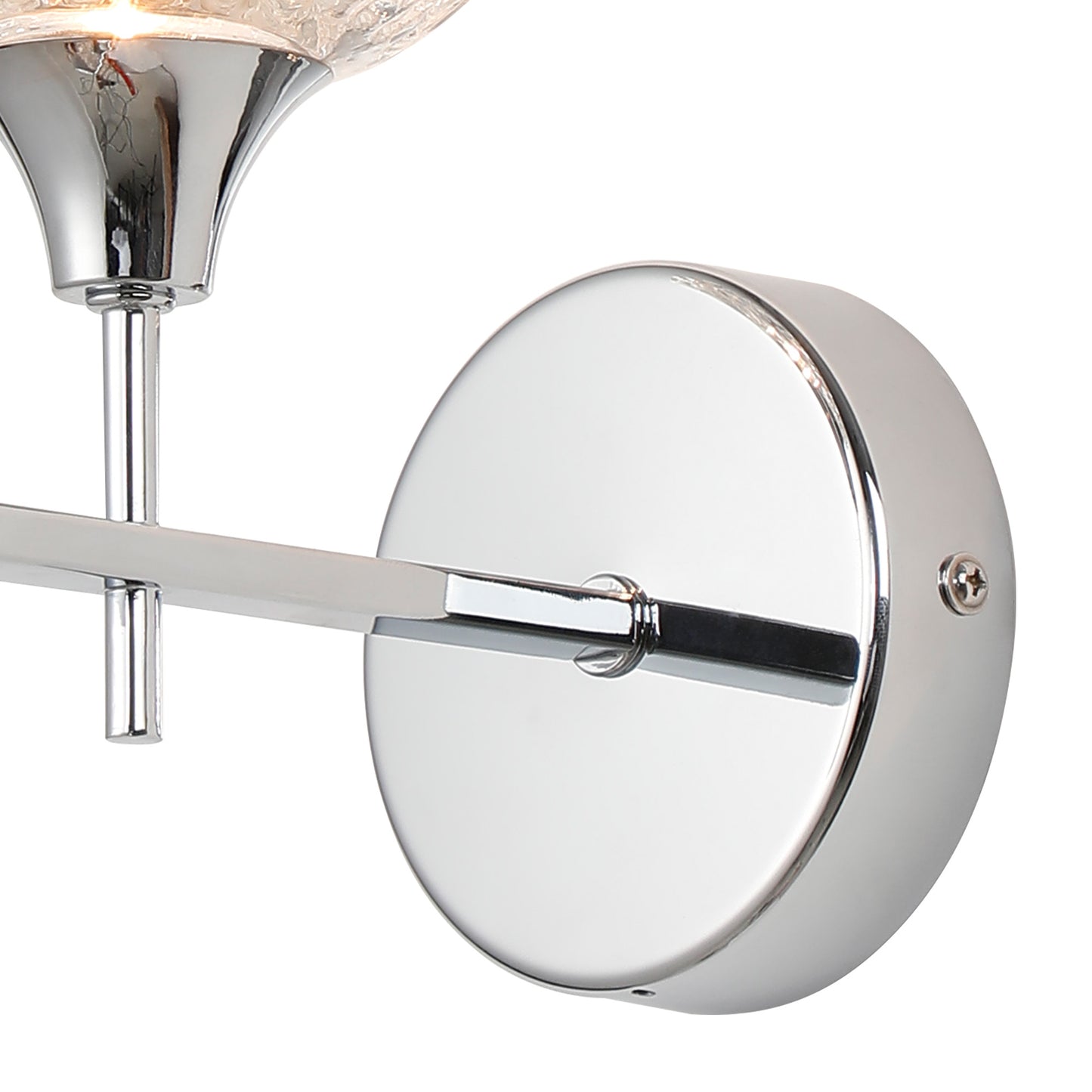 Aria IP44 Rated Bathroom Wall Light With Cut Glass Shade