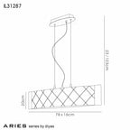 Diyas - Aries Linear Pendant - Luminosity Designs Ltd