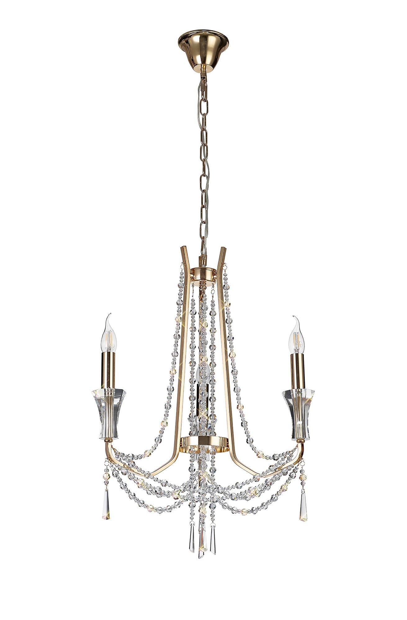 Diyas - Armand 3 Light Chandelier - Luminosity Designs Ltd