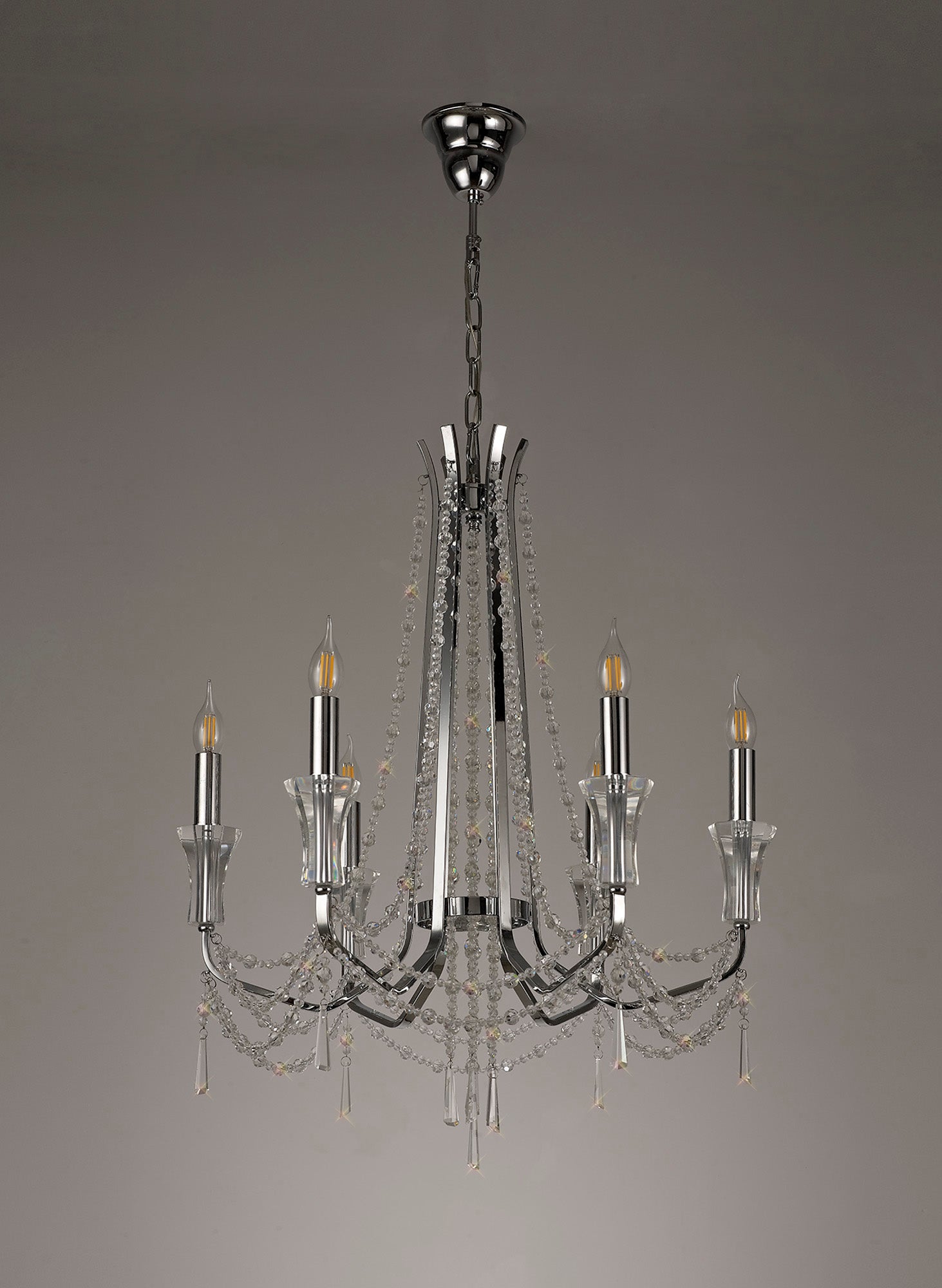 Diyas - Armand 6 Light Chandelier - Luminosity Designs Ltd
