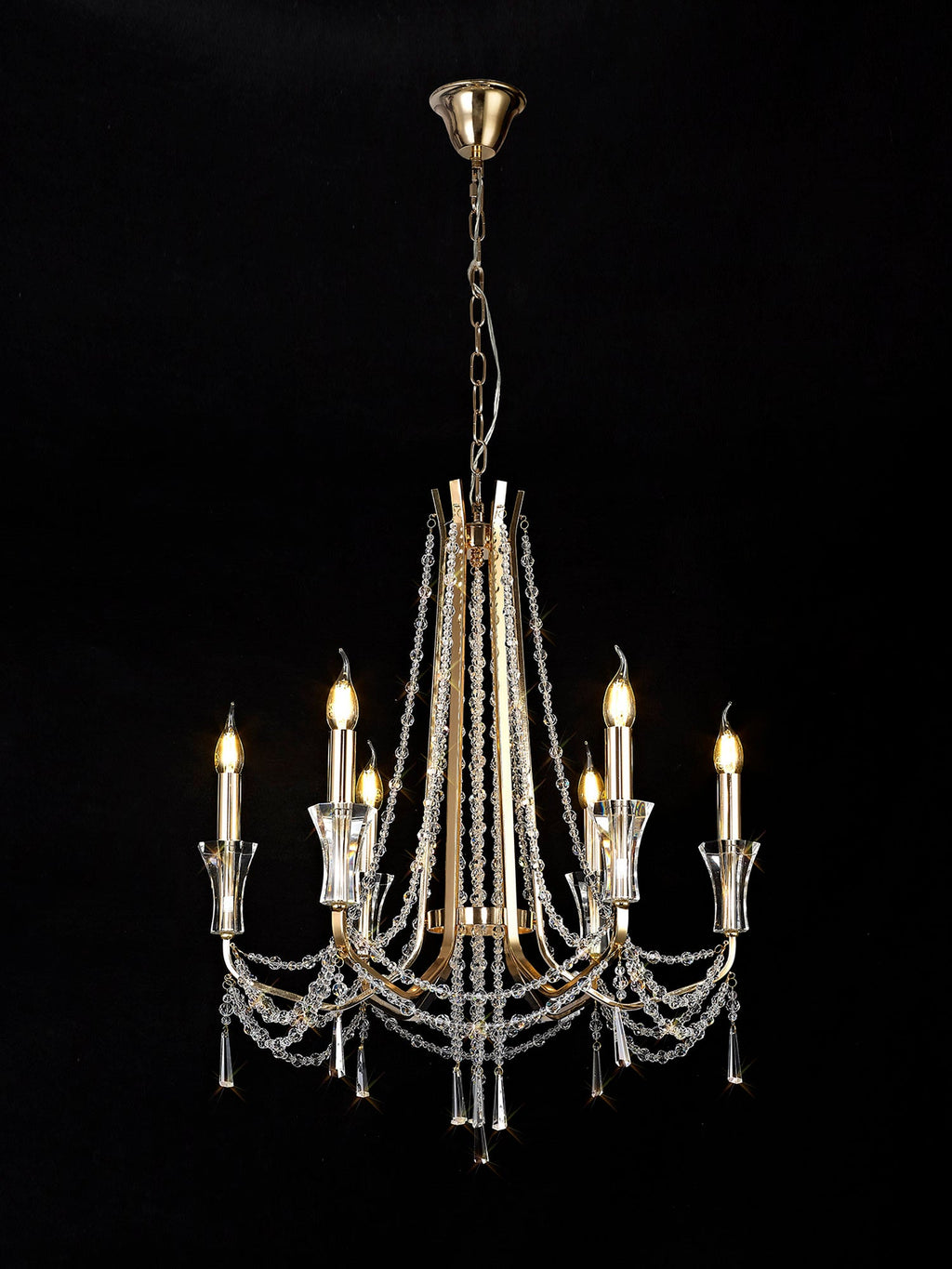 Diyas - Armand 6 Light Chandelier - Luminosity Designs Ltd